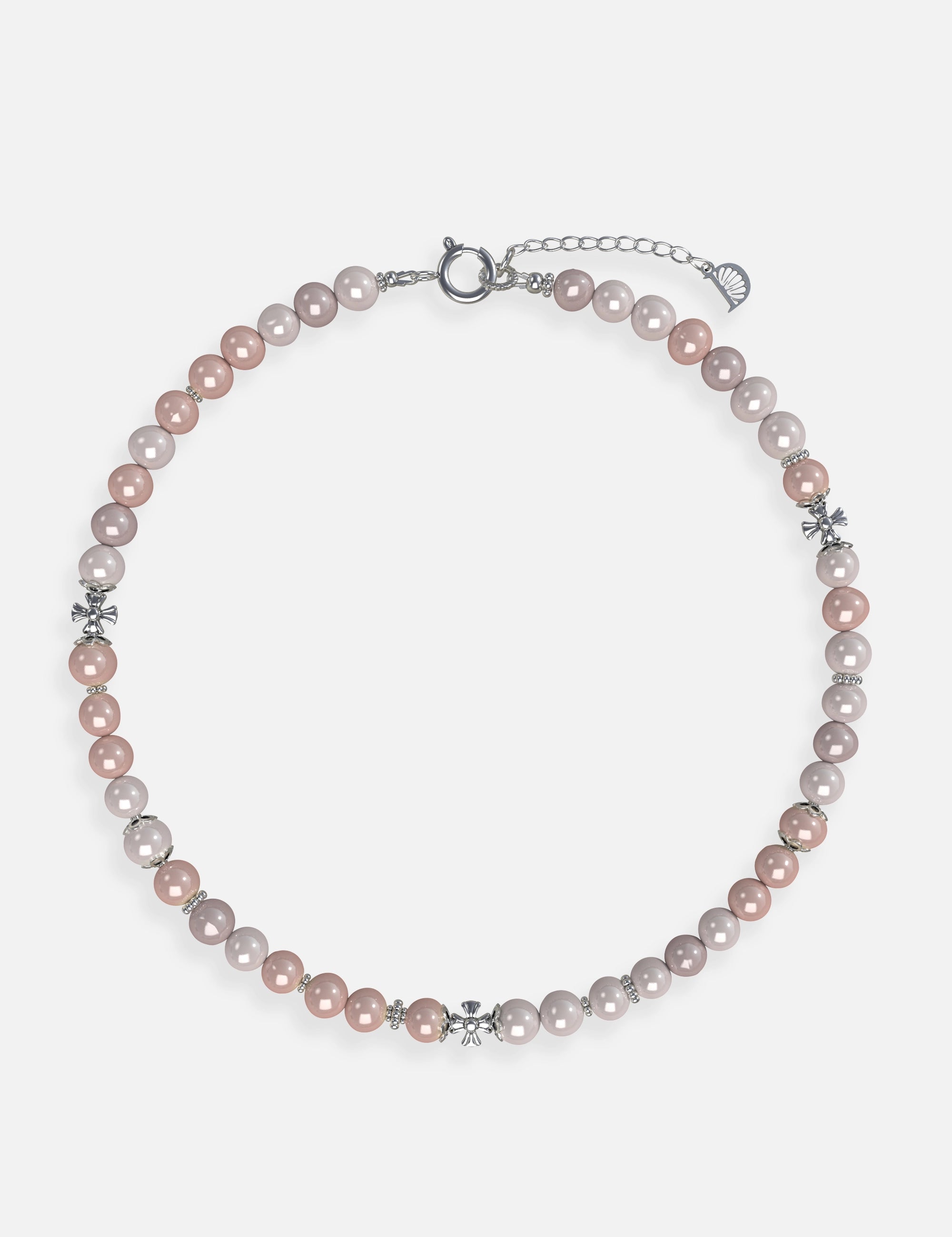 collier perles culture lilas