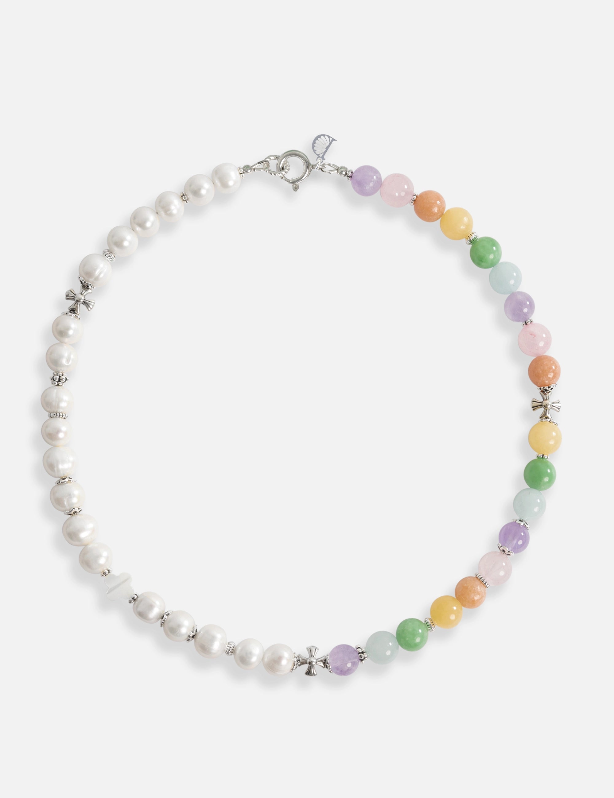 Collier perles de culture multicolore
