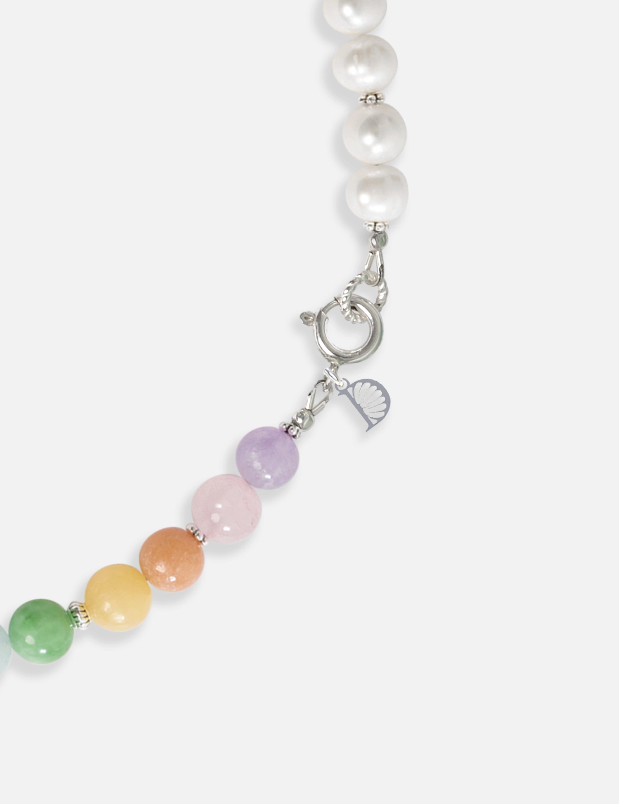Collier perles de culture multicolore