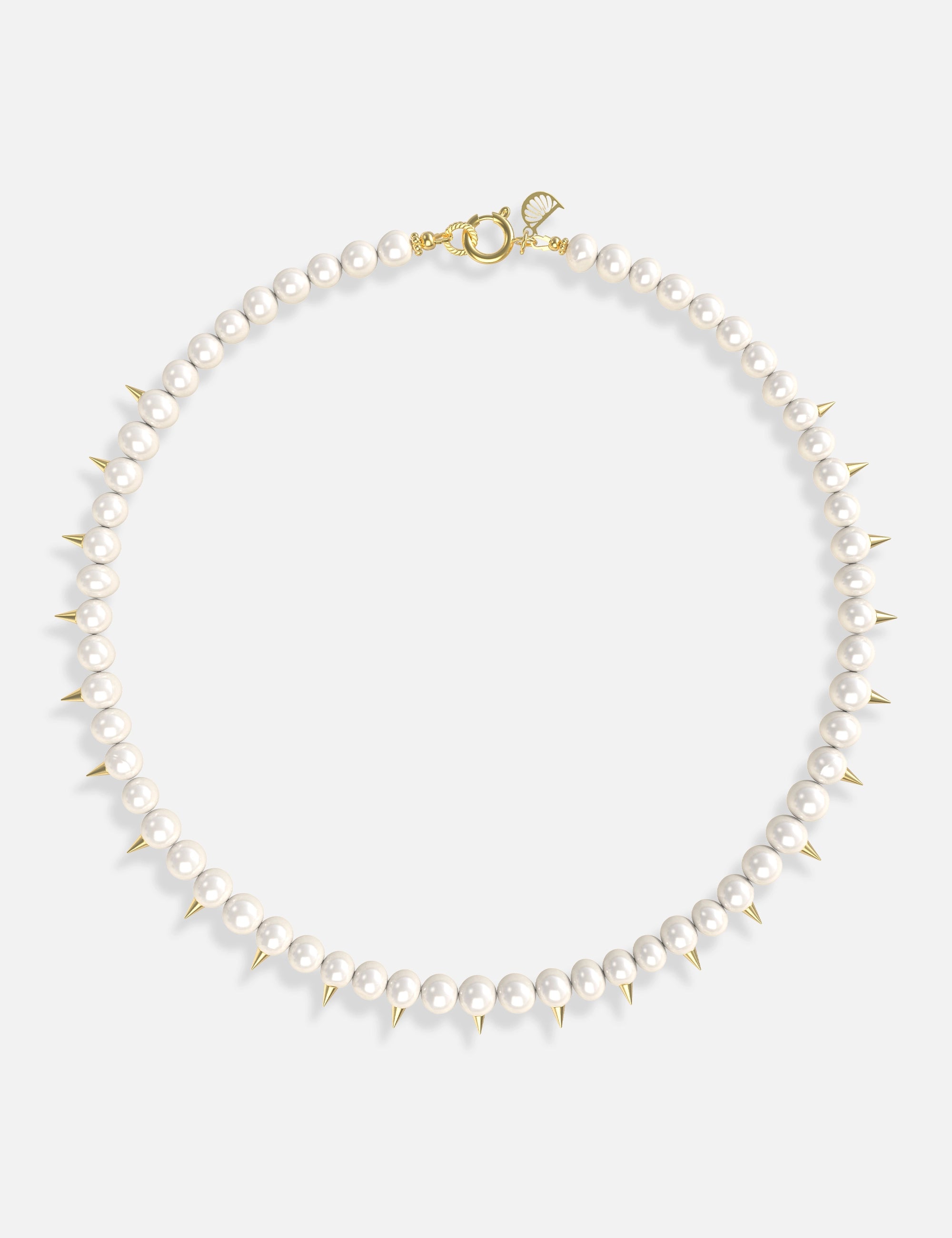 Collier perles de culture piques or