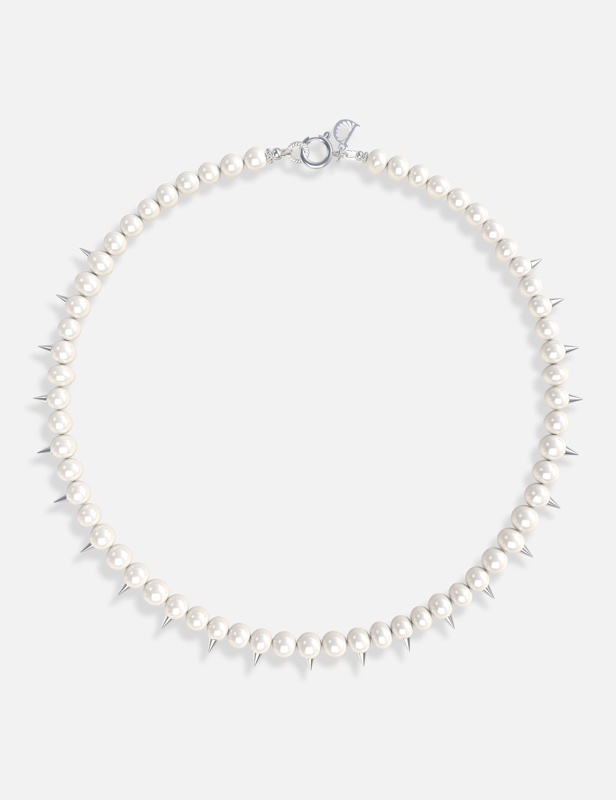Collier perles de culture piques argent