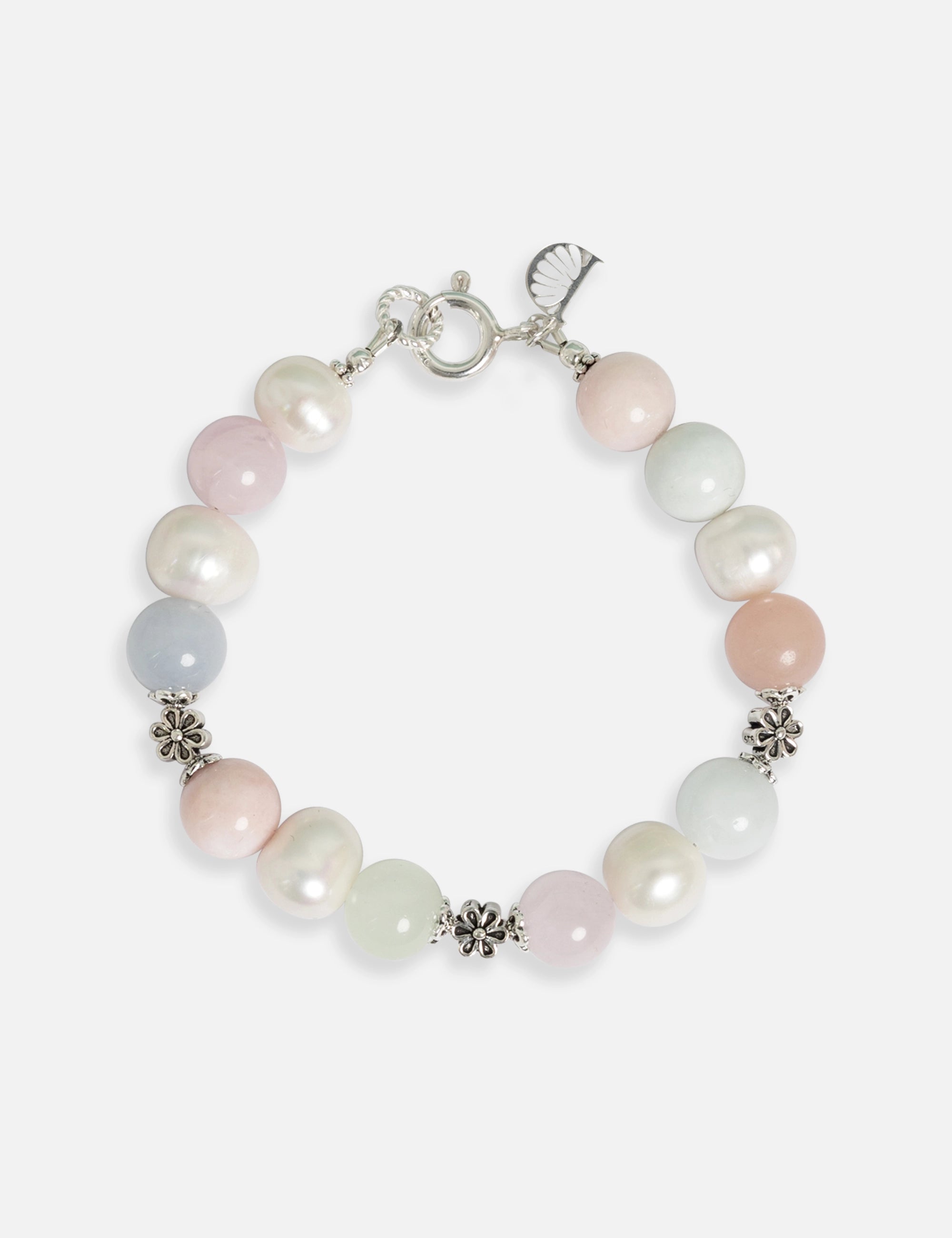 Bracelet perles de culture pastel