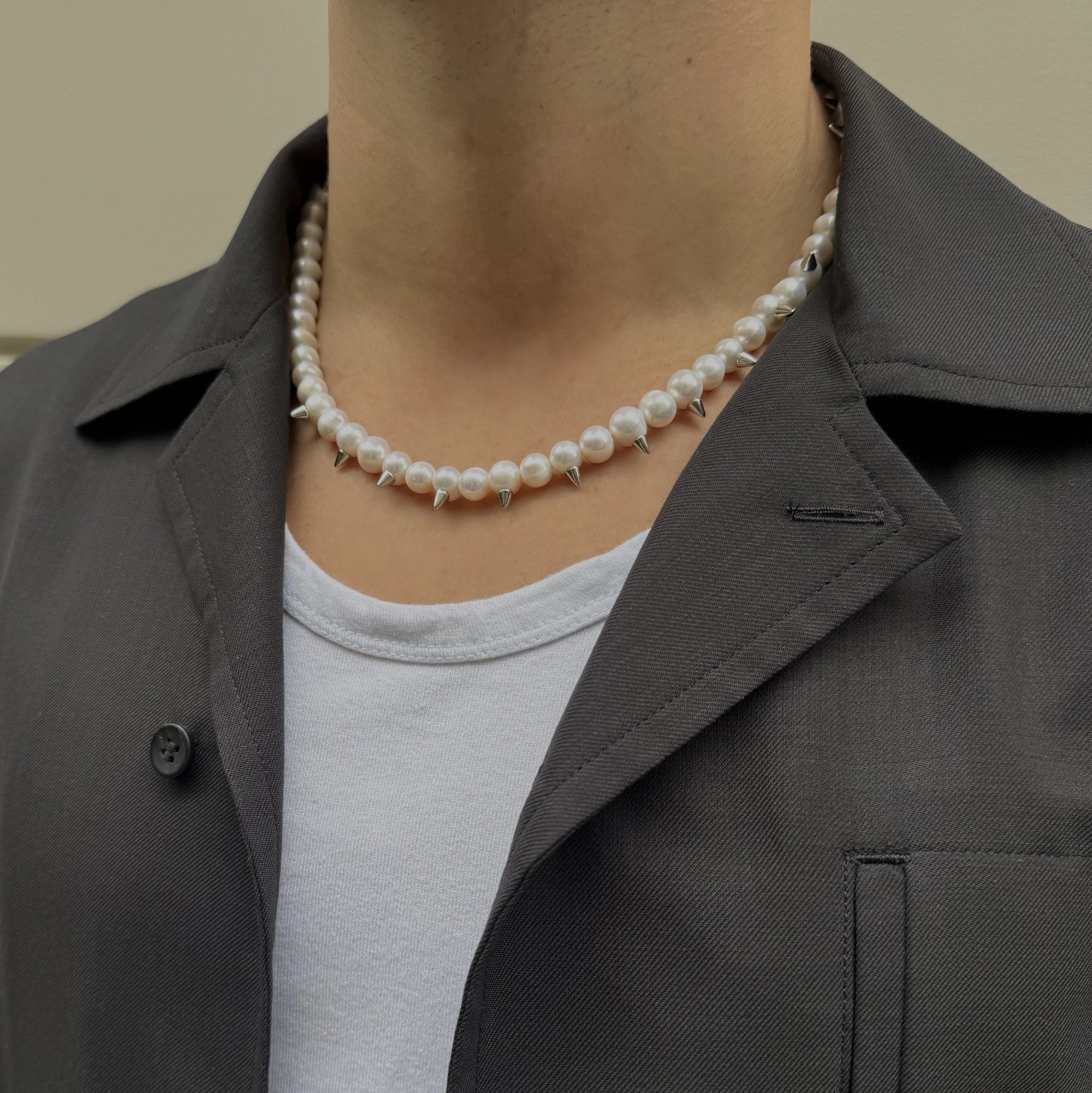collier perles de culture piques