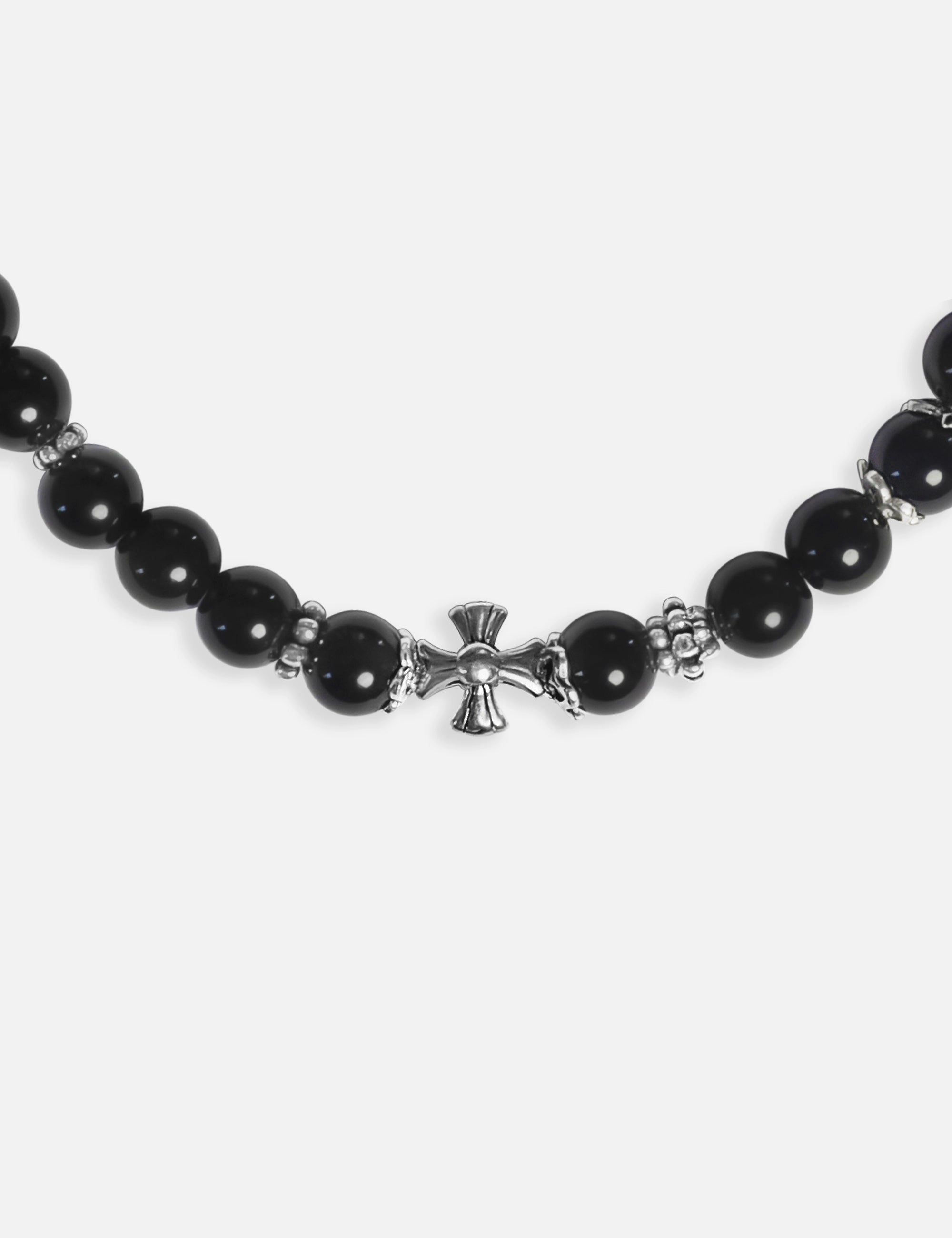 Bracelet perles noires argent 925