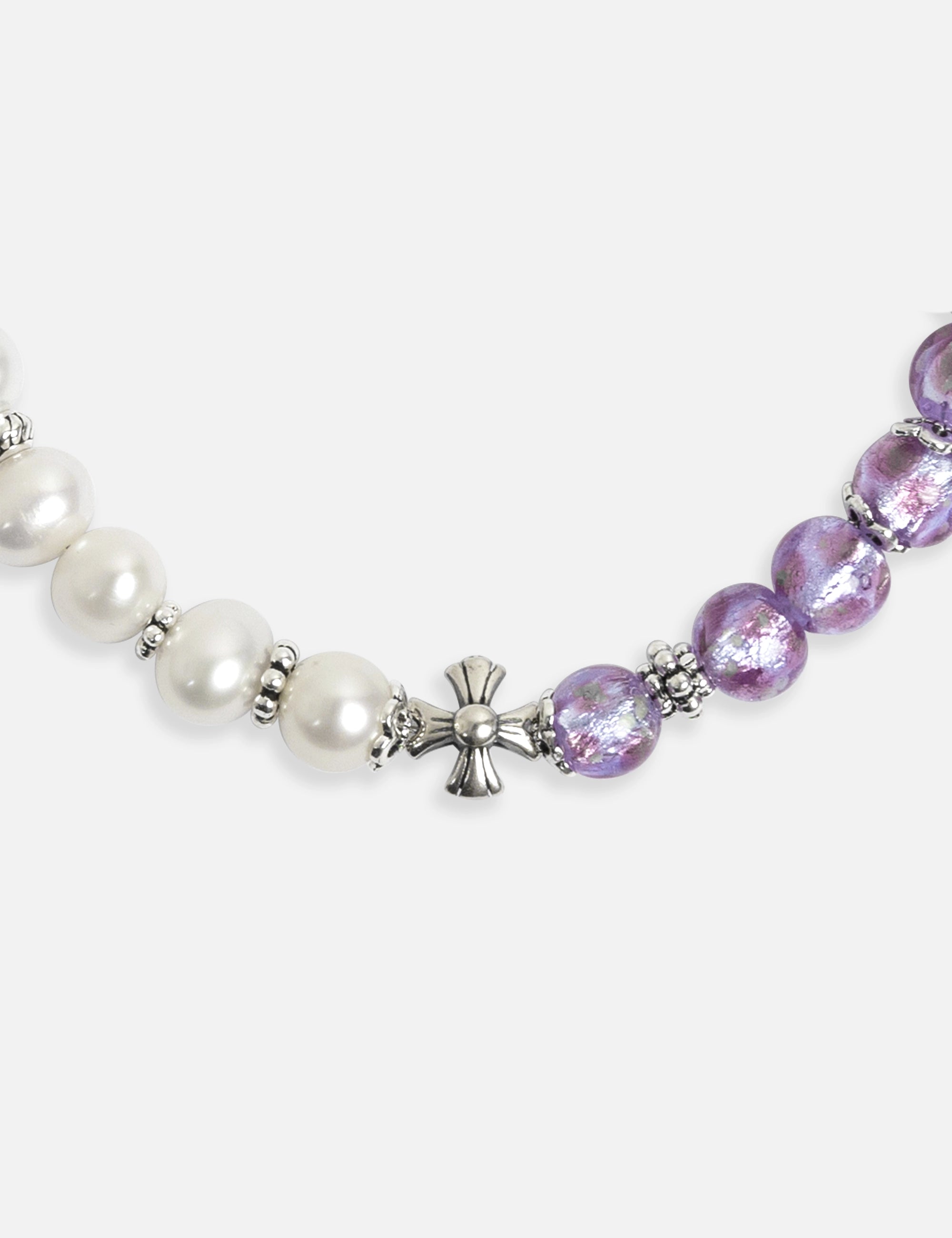 Bracelet perles violettes phosphorescentes Okinawa