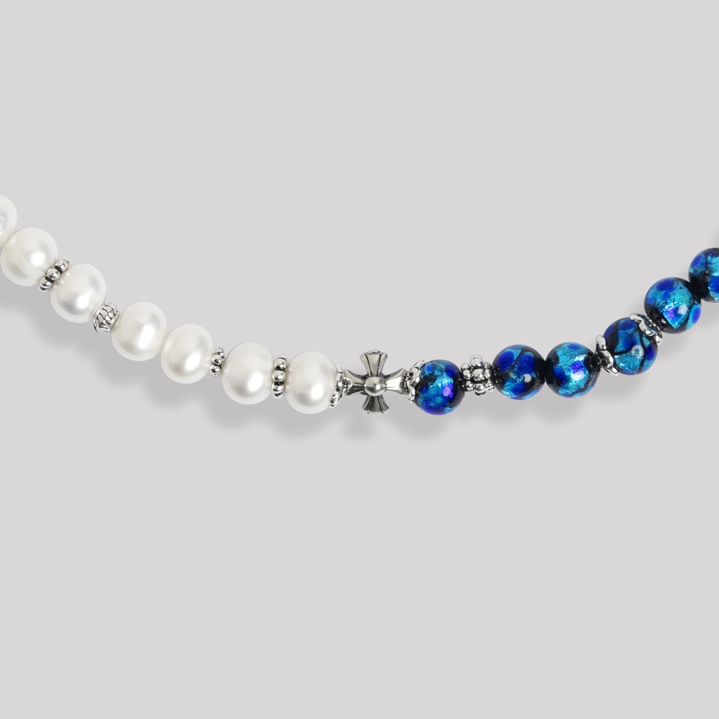 Bracelet de perles phosphorescent Hotaru Okinawa pour homme et femme de luxe, perles naturelles de culture, perles d'eau douce, pierres fines et argent 925. Tendance et luxueux. Brille dans le noir.