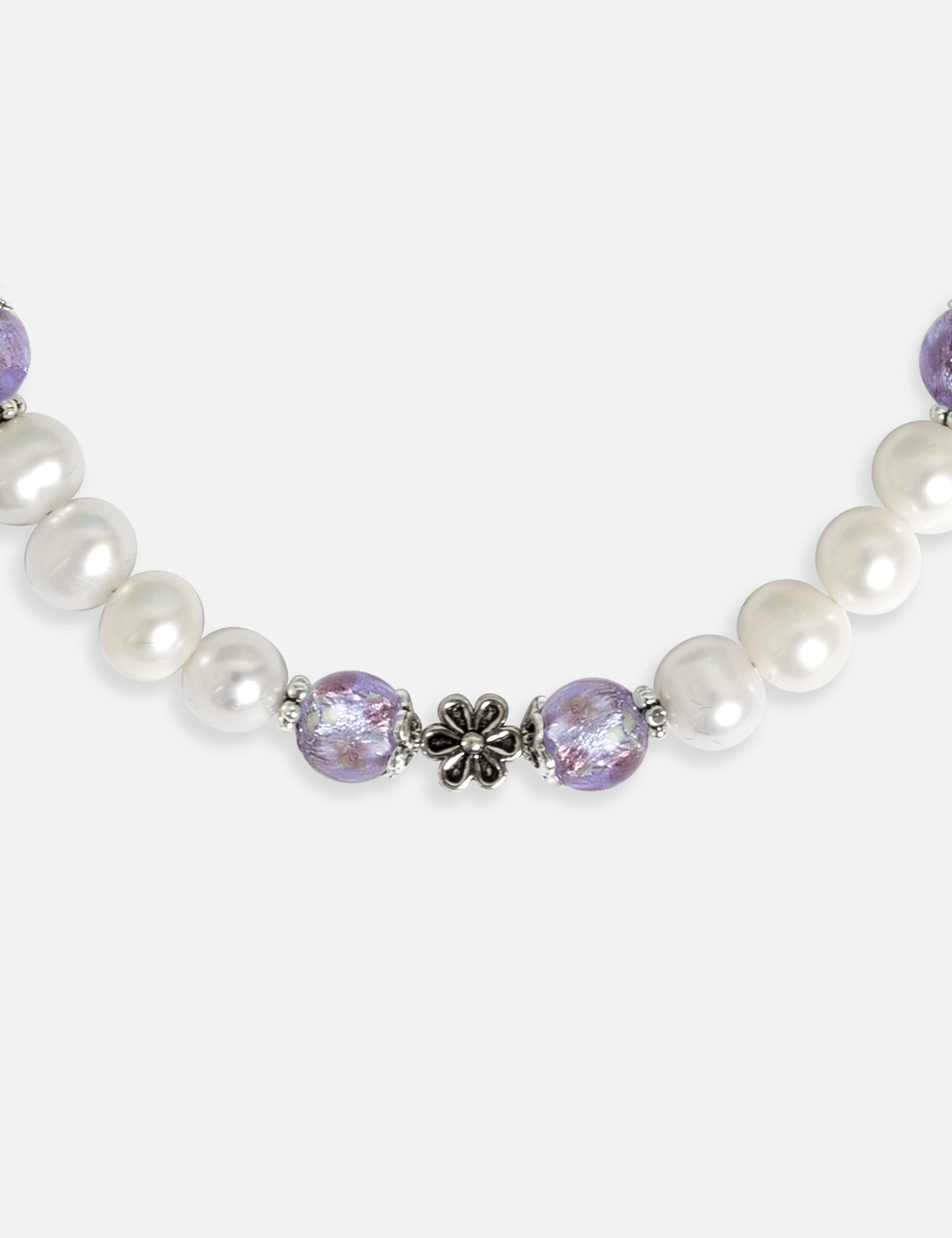 Bracelet perles violettes Okinawa phosphorescentes