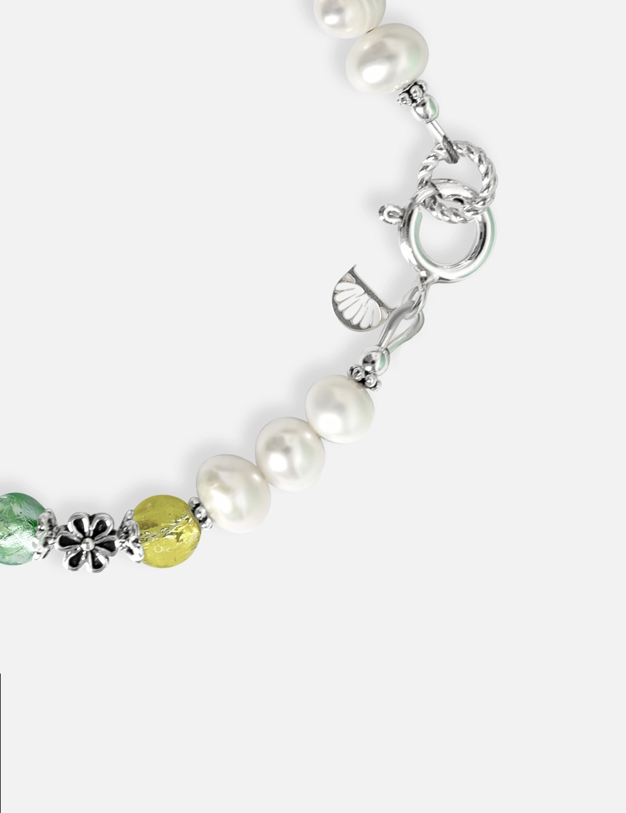 Bracelet perles culture multicolore phosphorescent