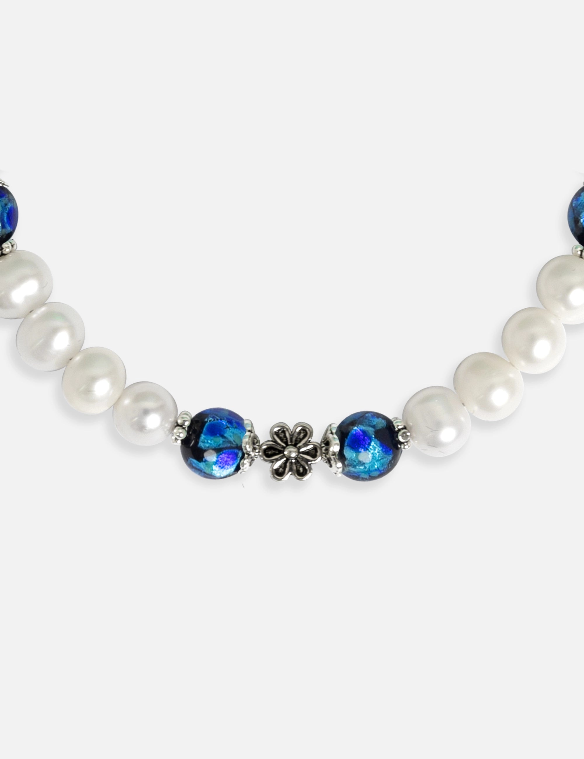 Bracelet perles bleues Okinawa phosphorescentes