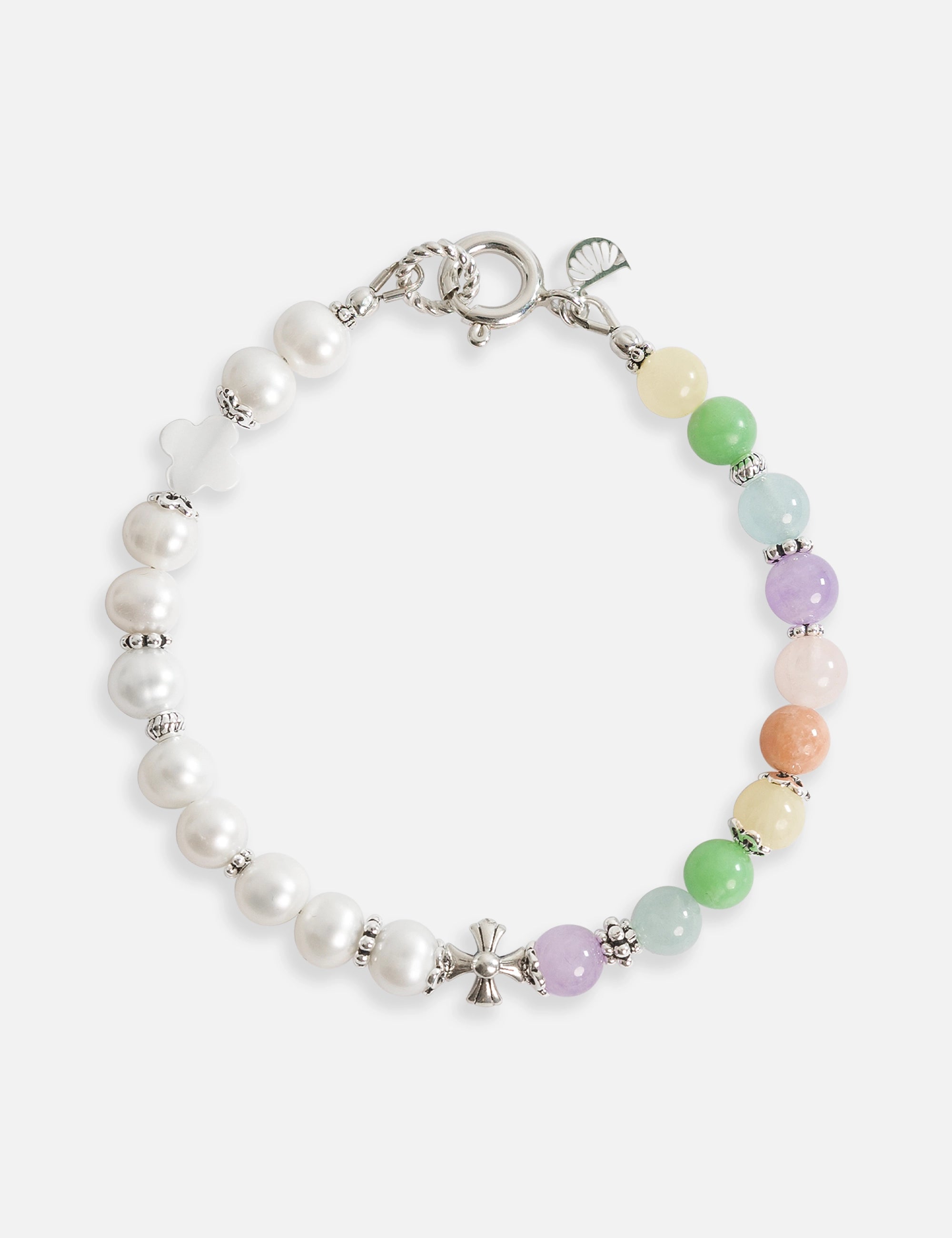 Bracelet perles de culture multicolore