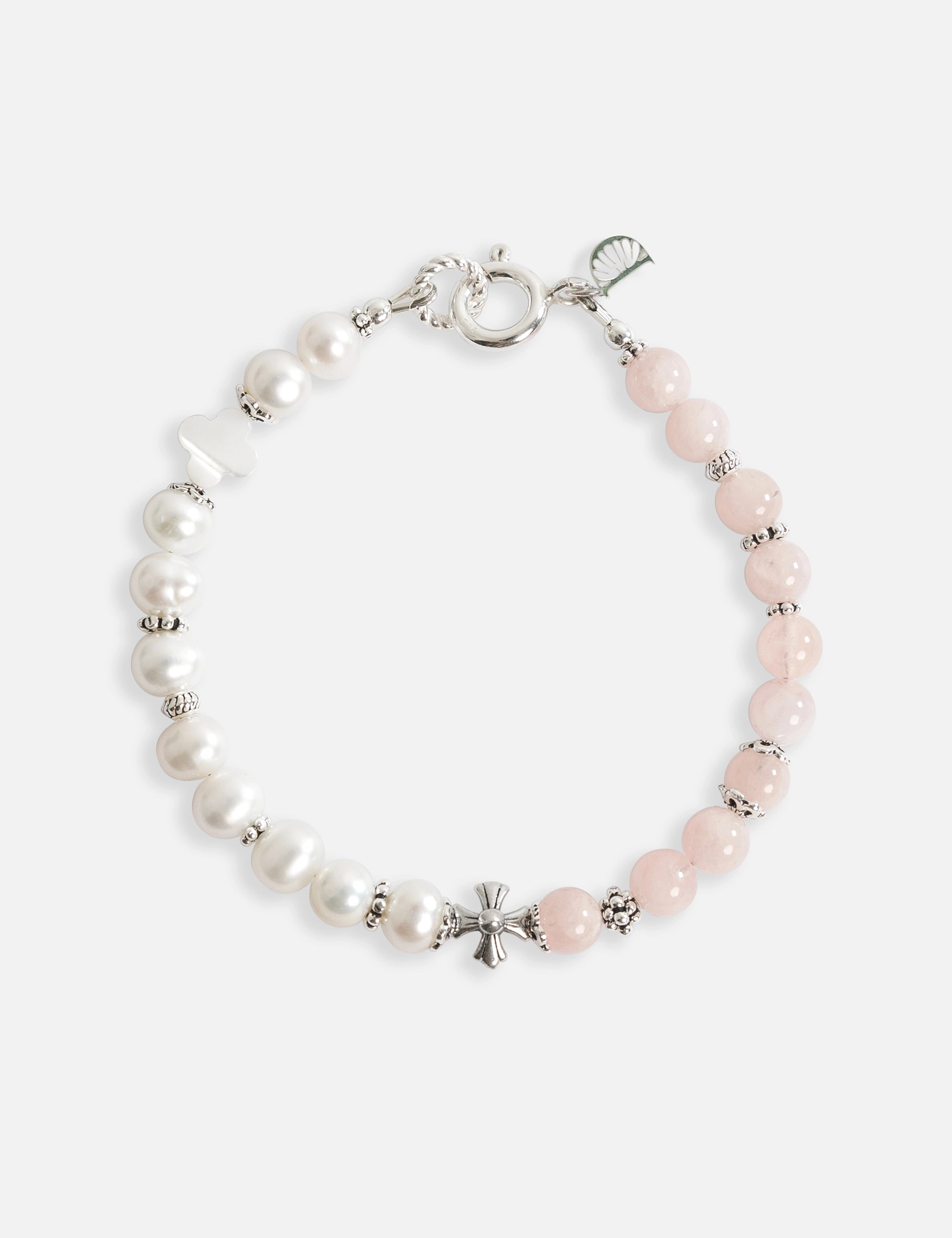 Bracelet perles de culture rose
