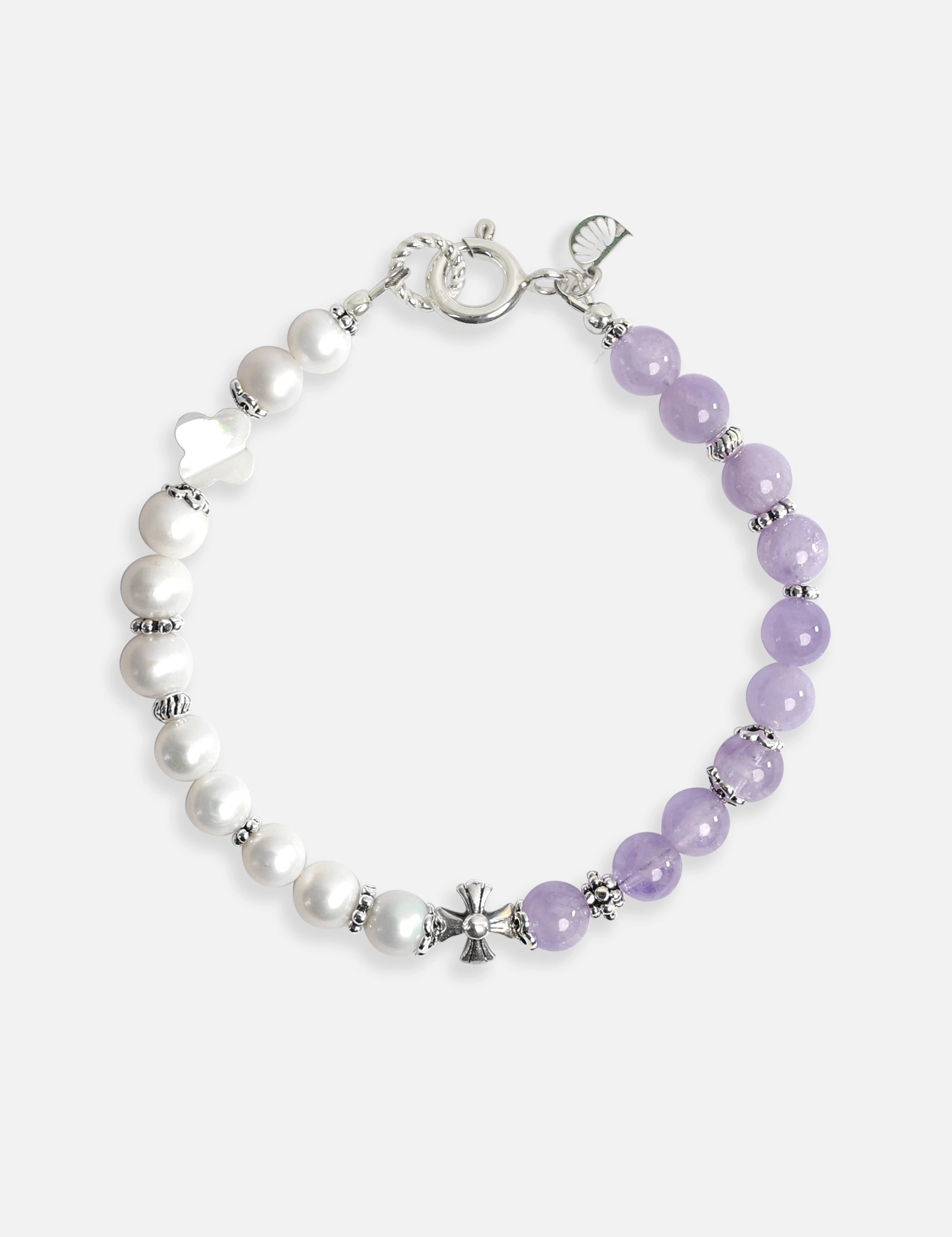 Bracelet perles de culture violet