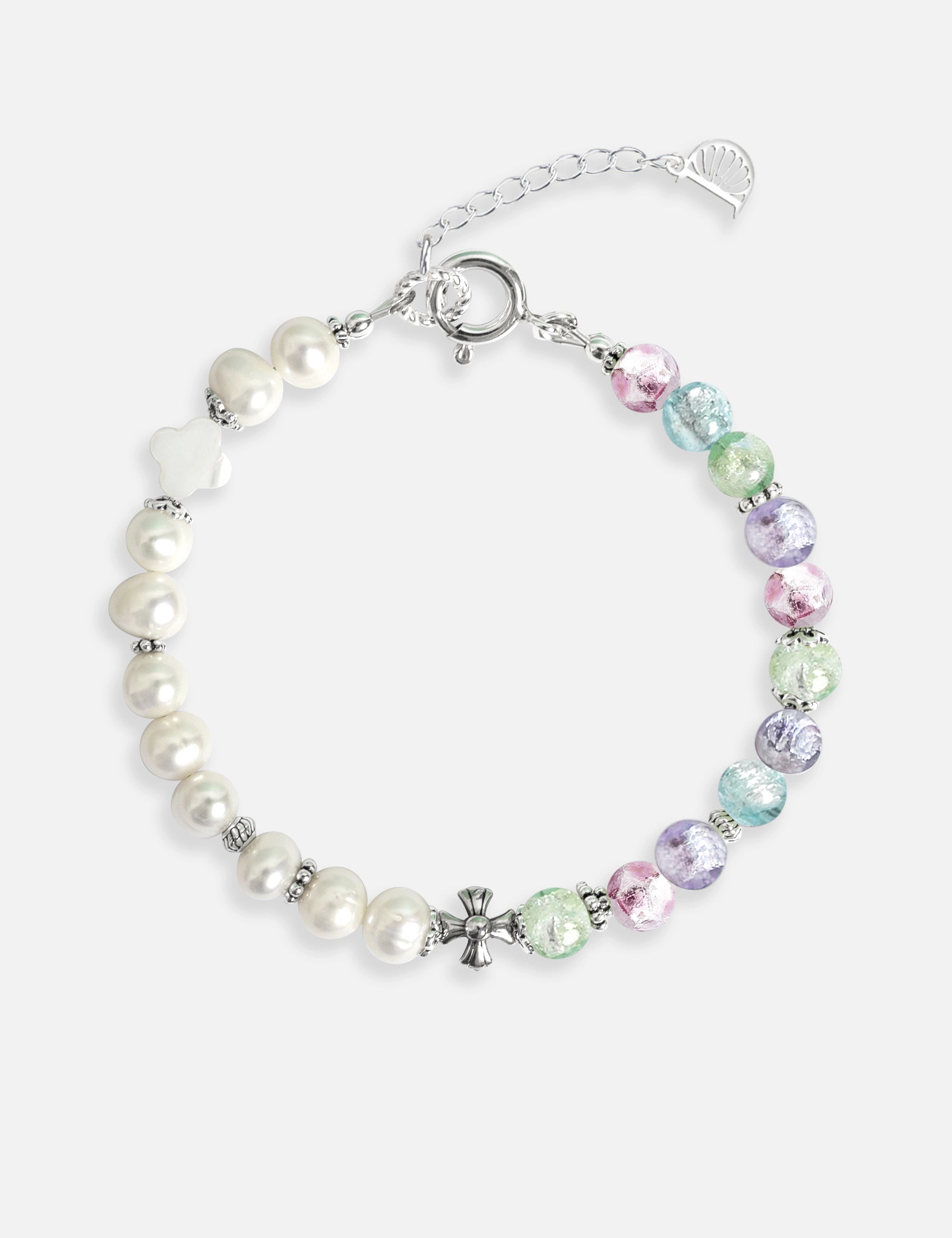 bracelet perles culture phosphorescent multicolore