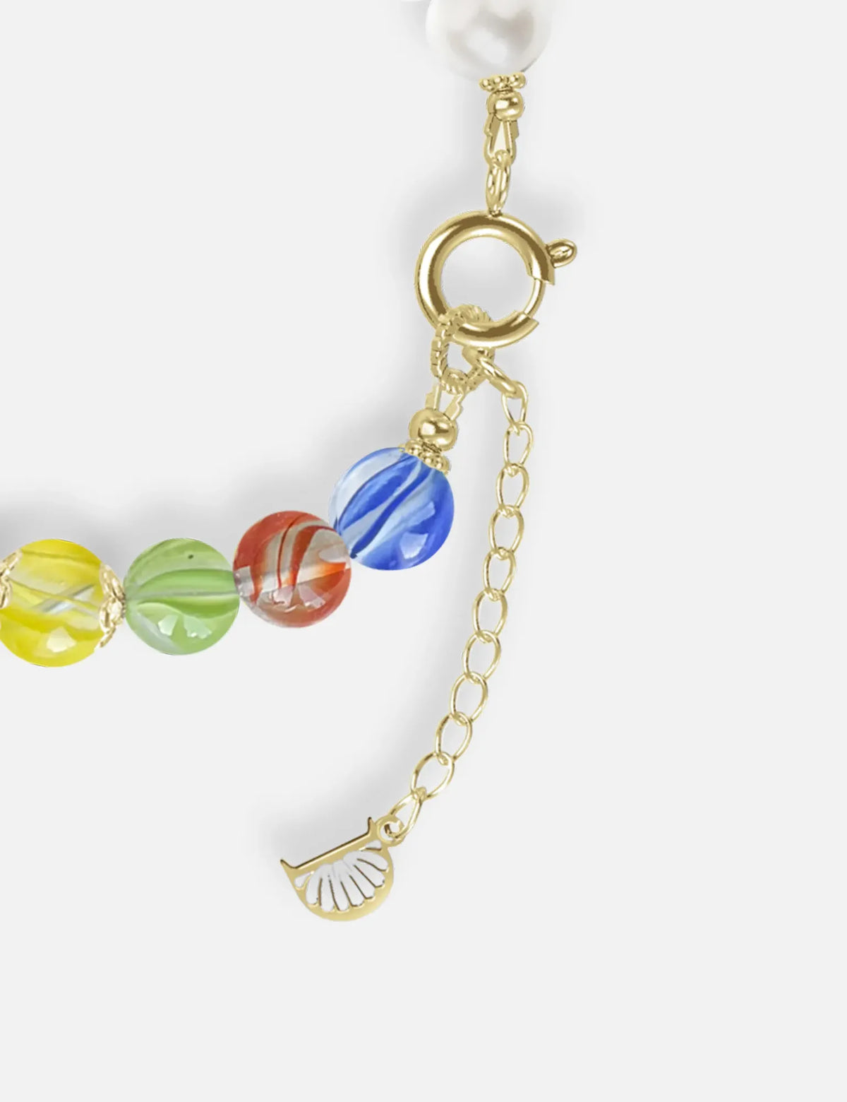 MALCOLM GOLD bracelet: clasp and extension chain