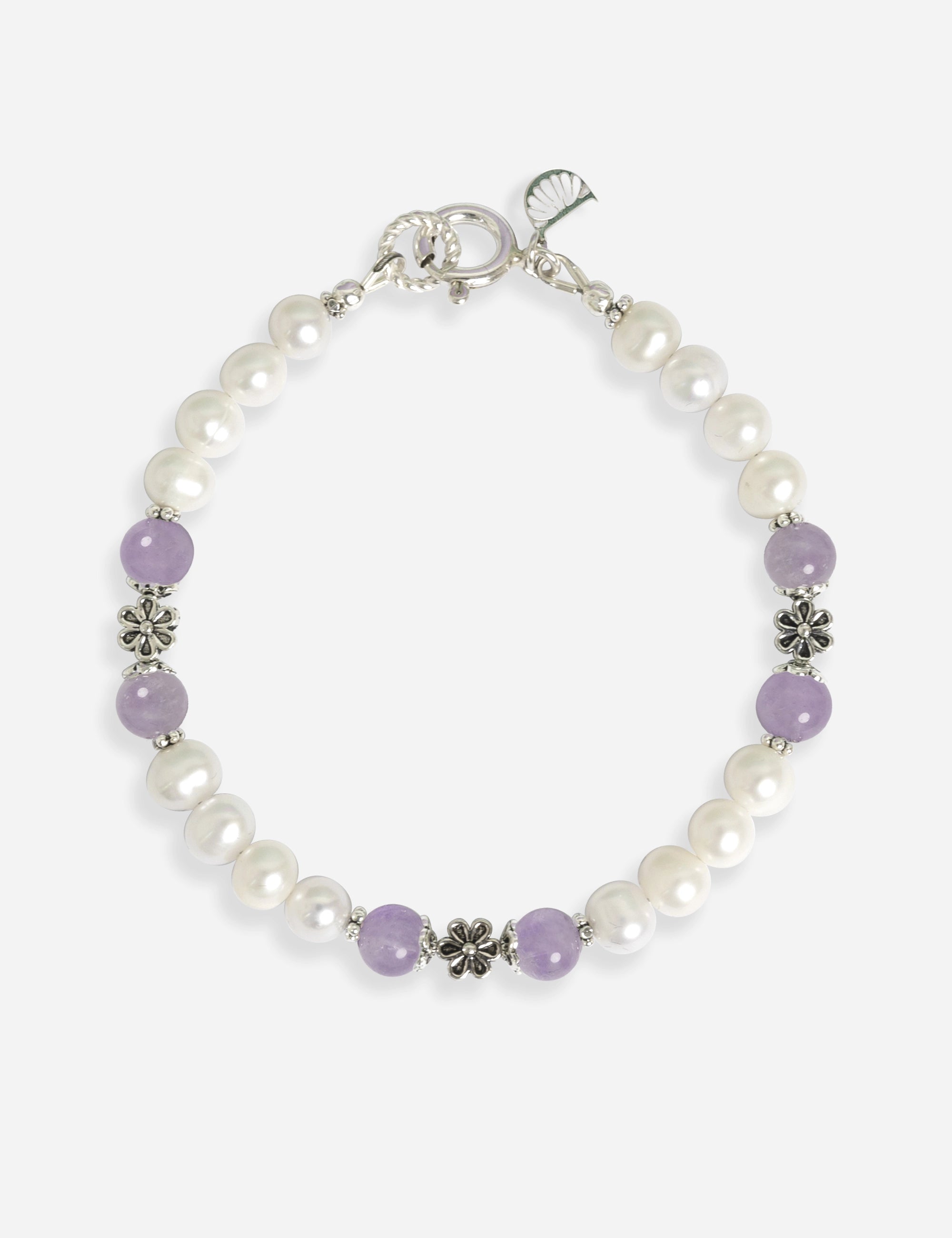 Bracelet perles de culture violet