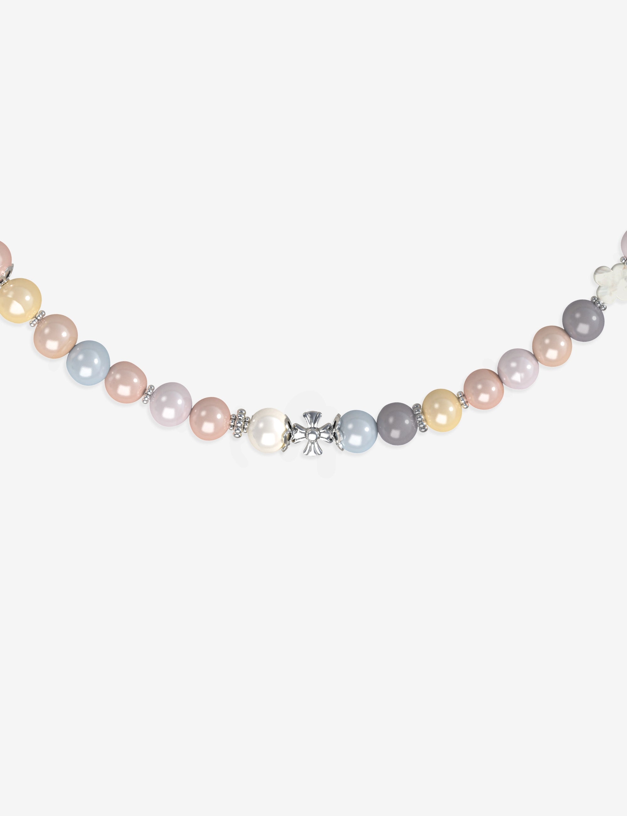collier perles culture multicolore